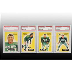 Lot of 19: 1955 Bowman Football Cards.