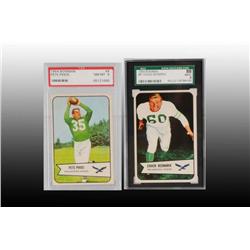 Lot of 13: 1954 Bowman Football Cards.