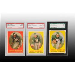 Lot of 10: 1958 Topps Football Cards.
