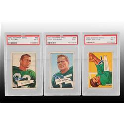 Lot of 3: 1952 Bowman Philadelphia Football Cards.