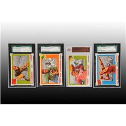 Lot of 4: 1954 Topps All-American Football Cards.