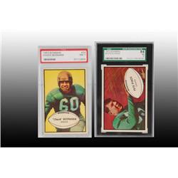 Lot of 2: 1953 Bowman Philadelphia Football Cards.