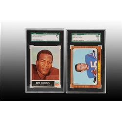 Lot of 5: 1965 & 1966 Football Cards.