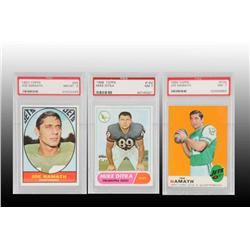 Lot of 6: 1967 - 1969 Football Cards.
