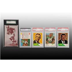 Lot of 5: Assorted 1940s - 1960s Football Cards.
