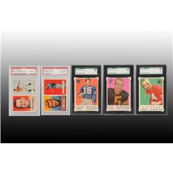 Lot of 12: 1956 - 1959 Topps Football Cards.