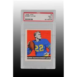 1948 Leaf Bobby Layne Rookie Football Card.