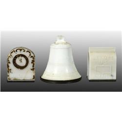 Lot of 3: Milk Glass Candy Containers/Banks.