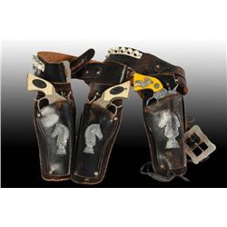 Lot of 2: Paladin Toy Cap Gun & Holster Sets.