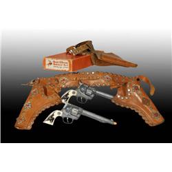 Lot of 2: Western Toy Cap Gun & Holster Sets.