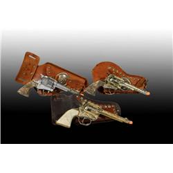 Lot of 3: Roy Rogers Toy Cap Gun & Holster Sets.