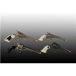 Lot of 4: Hubley Western Toy Cap Guns.