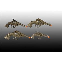 Lot of 4: Cast Iron Western Toy Cap Guns.