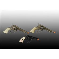 Lot of 3: Gene Autry Western Toy Cap Guns.