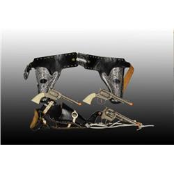 Lot of 2: Hubley Toy Cap Gun & Holster Sets.