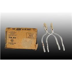 Tom Mix Western Cowboy Glow-in-the-Dark Toy Spurs.