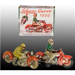 Lot of 2: Tin Motorcycle Wind-Up Toys.