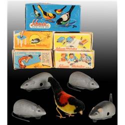 Lot of 5: Schuco Animal Wind-Up Toys.