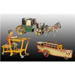 Lot of 3: Tin Penny Toys.