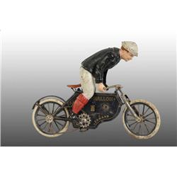 Tin Lehmann Halloh Motorcycle Wind-Up Toy.