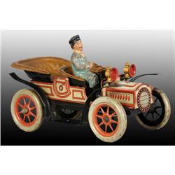 Tin Guntherman Open Touring Car Wind-Up Toy.