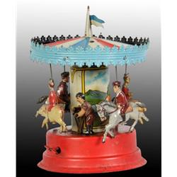Tin Gunthermen Merry-Go-Round Wind-Up Toy.