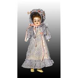 Open Mouth Doll in Blue Lace Outfit.