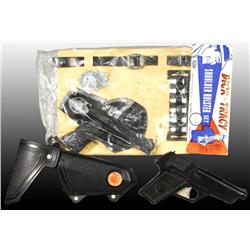 Lot of 2: Dick Tracy and U.N.C.L.E. Toy Gun Sets.