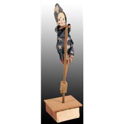 Celluloid Patriotic Clown Climbing Toy.