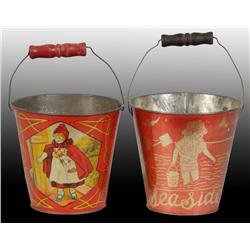 Lot of 2: Tin Sand Pails.