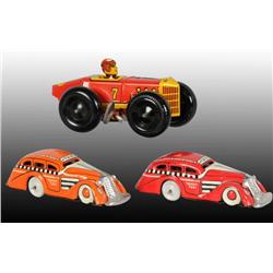 Lot of 3: Tin Marx Automobile Wind-Up Toys.
