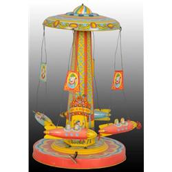 Tin Chein Rocket Ride Wind-Up Toy.