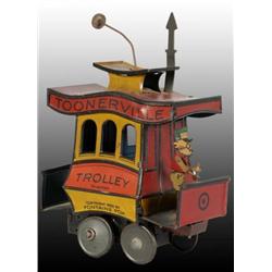 Tin Nifty Toonerville Trolley Wind-Up Toy.