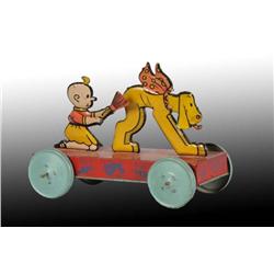 Tin Nifty Buttercup & Spare Ribs Push Toy.