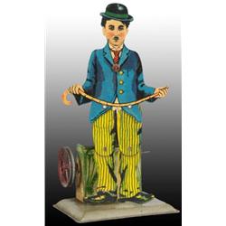 Tin Charlie Chaplin Slate Dancer Toy.