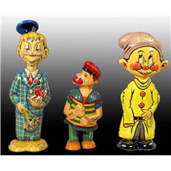 Lot of 3: Tin Comic Wind-Up Toys.