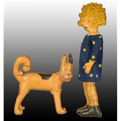 Leather Little Orphan Annie & Sandy Dolls.