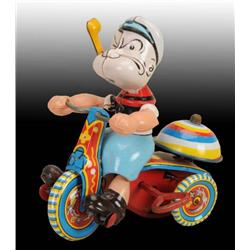 Linemar Mechanical Popeye Tricycle Wind-Up in O/B