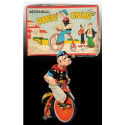 Linemar Mechanical Popeye Cyclist Wind-Up in O/B