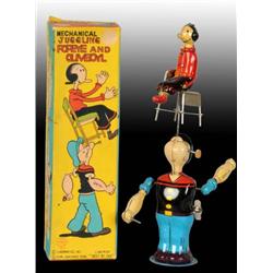 Linemar Juggling Popeye & Olive Oyl Wind-Up in O/B