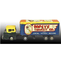 Tin Linemar Popeye Transit Truck Friction Toy.