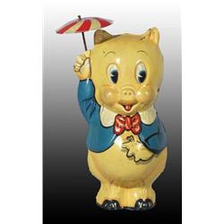 Tin Marx Porky Pig Parasol Wind-Up Toy.