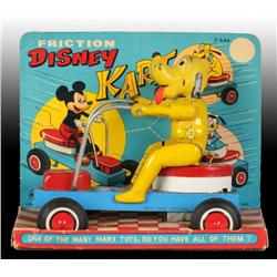 Tin Marx Disney Pluto Friction Cart Toy in O/B