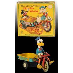 Linemar Disney Donald Duck Delivery Wagon in O/B