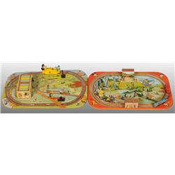 Lot of 2: Marx Walt Disney Train Platform Toys.