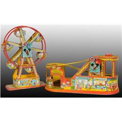 Lot of 2: Tin Chein Walt Disney Amusement Toys.