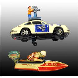 Lot of 2: Tin Vehicle Toys.