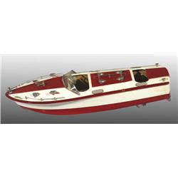 Wooden Battery-Operated Runner Boat in O/B