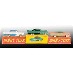 Lot of 3: Dinky Toys Die-Cast Plymouth Cars in OB