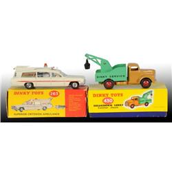 Lot of 2: Dinky Toys Die-Cast Service Vehicles OB